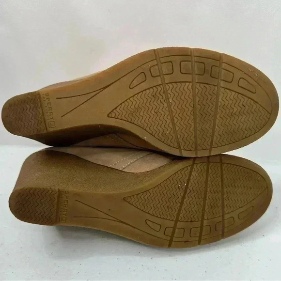 Sperry Top Sider Women's Harlow Tan Suede Wedge Chukka Bootie Size 7.5 - Picture 9 of 14
